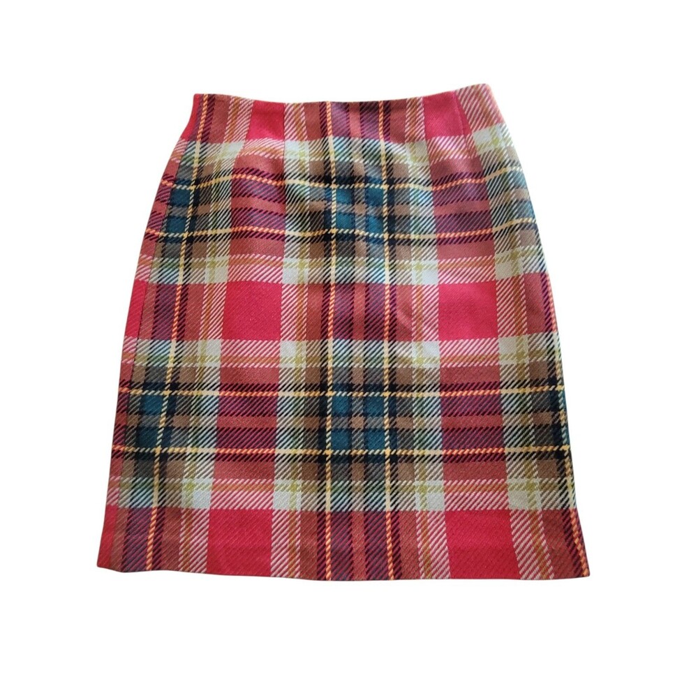Chadwick’s Of Boston Wool Blend Plaid Skirt Size 14 Vintage EUC Women's